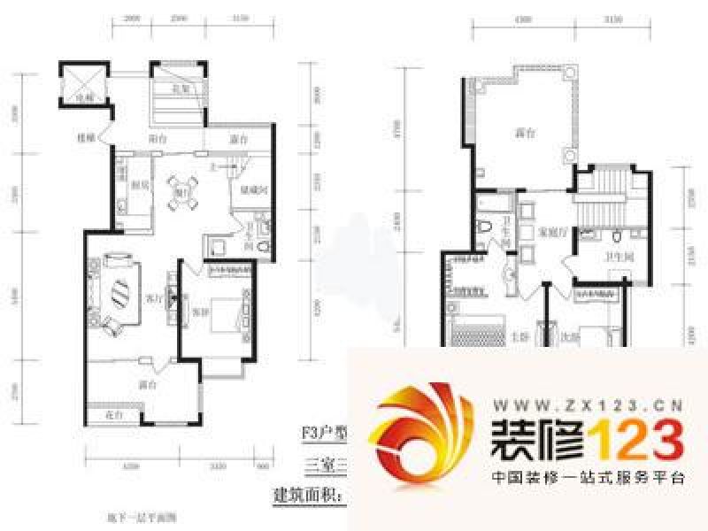 上海 盈嘉园花语墅 户型图 .