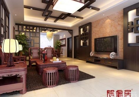 湖南省郴州各小区客厅35-45平米混搭风格装修效果图