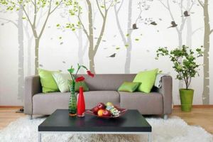 彩绘沙发背景墙 为客厅空间添风采