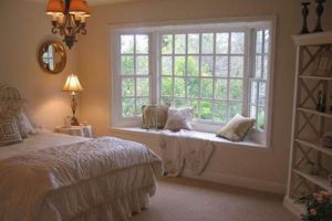 卧室飘窗设计效果图，舒适惬意的卧室角落