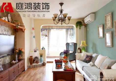 杭州市紫金花园90平米三居地中海风格