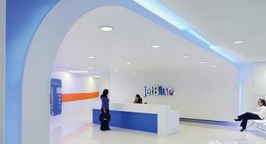 天河区中泰国际jetBlue办公室3500平米现代风格