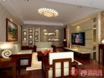 龙泉市龙沙别墅区客厅30-40平米中式风格
