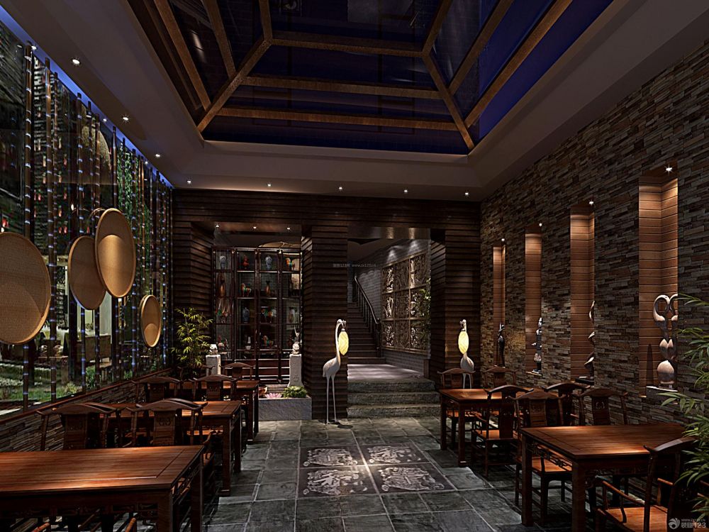 顺德区私房菜馆250平米中式风格