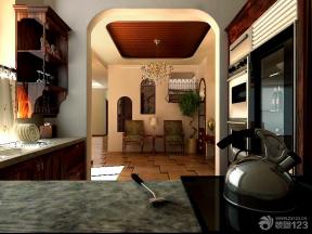 家装半敞开式厨房用品置物架效果图