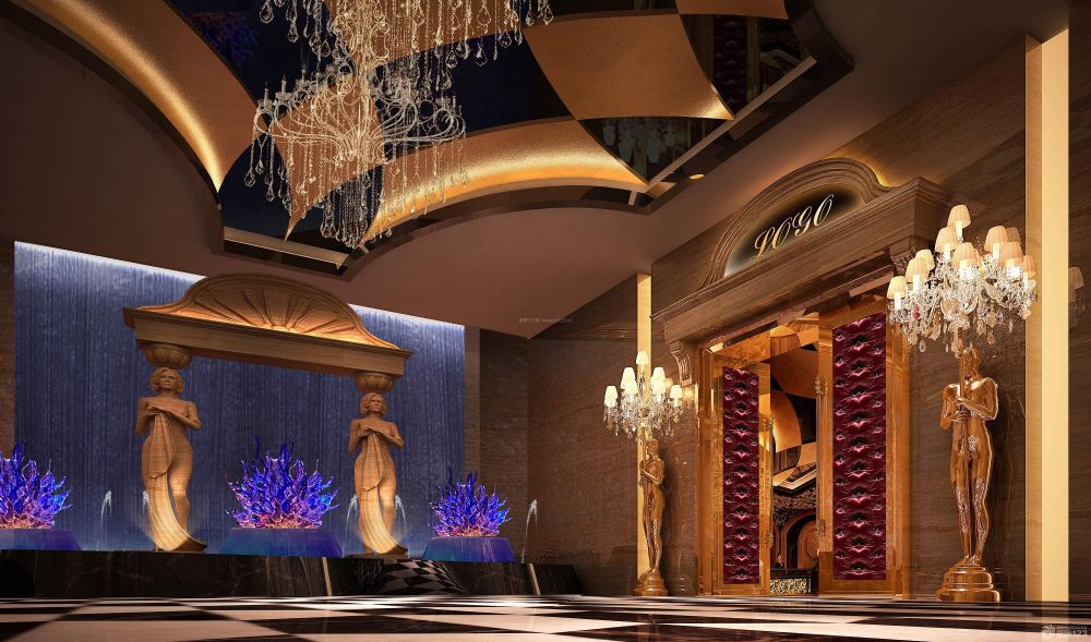 ktv双开门门框造型效果图