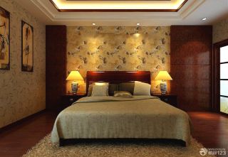 新中式风格别墅卧室装饰图片