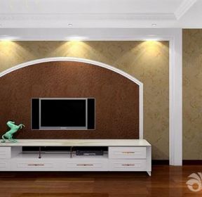 现代简约客厅墙纸效果图