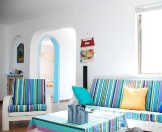 最新地中海风格家居客厅装修实景图