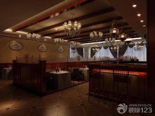最新欧式餐厅豪华装修效果图