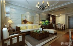现代简约欧式风格 两室两厅 客厅墙画 客厅装修设计 组合沙发 沙发椅 软沙发 