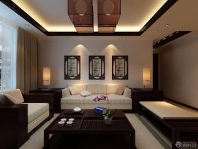 新中式风格 大客厅 家装客厅设计 组合沙发 布艺沙发 