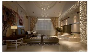 现代简约风格 两室两厅 客厅装修设计 组合沙发 真皮沙发 转角沙发 