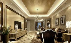 古典欧式风格 四室两厅两卫 客厅装修风格 组合沙发 沙发椅 