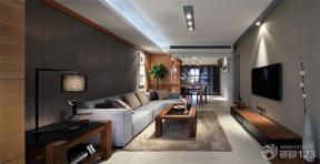 现代客厅 客厅装修设计 小客厅 转角沙发 多人沙发 