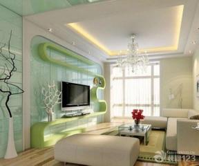 现代家居 客厅装饰 电视背景墙 多人沙发 吊灯 灯带 