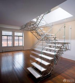 现代设计风格 混合材料楼梯 楼梯扶手 楼梯设计 