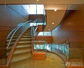 现代设计风格 楼梯设计 混合材料楼梯 弧形梯 
