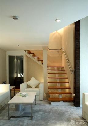 现代设计风格 现代客厅 木楼梯 楼梯扶手 