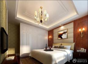 现代设计风格 卧室装饰 15平米卧室 床头背景墙 双人床 卧室床的摆放 90平米小户型 