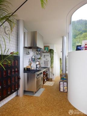现代设计风格 阳台厨房 厨房设计 小厨房 