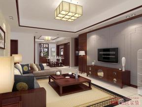 中式风格设计 三室两厅 大客厅 客厅装修风格 