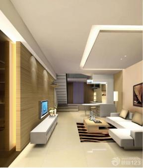 现代设计风格 38平米小户型 电视背景墙 家装客厅 