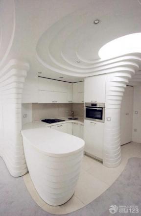 现代设计风格 厨房装修风格 开放式厨房 整体橱柜 白色橱柜 