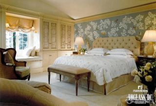 简约欧式风格别墅室内设计卧室颜色床背景墙装修效果图