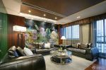 新中式大客厅沙发背景墙装饰效果图