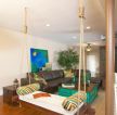 现代简约家装客厅装修设计秋千沙发装修效果图