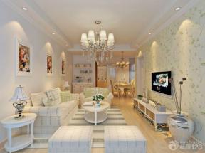现代简约风格 长方形客厅 客厅装修设计 布艺沙发 