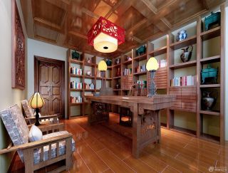 新中式书房装修设计效果图