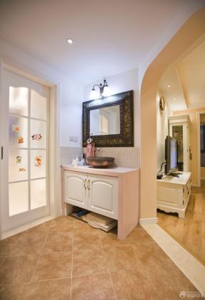 北欧风格 洗手池 两居室装修效果图大全  