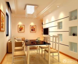 现代简约两室一厅家居餐厅装修设计效果图
