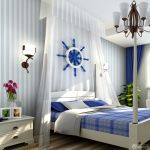 地中海风格装饰86平米两室一厅卧室装修效果图