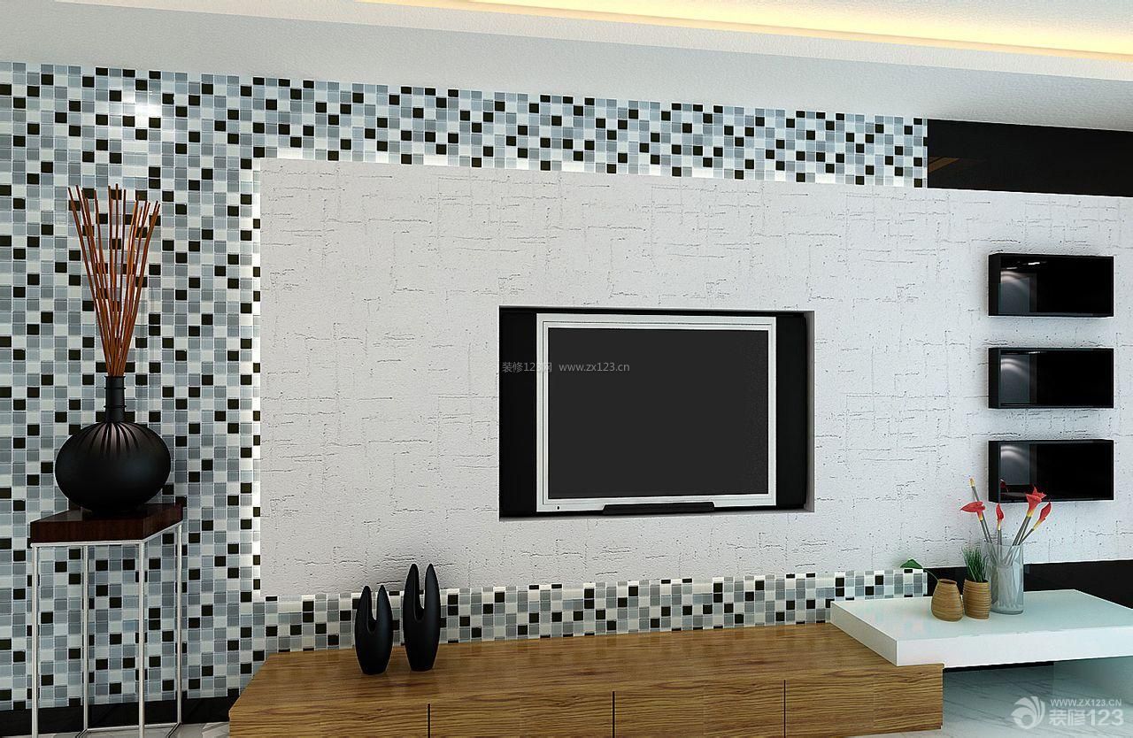 水晶马赛克电视背景墙装修效果图