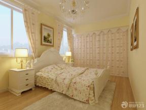 韩式田园风格 淑女房 卧室装饰 两居室装修效果图大全 80平米 两室一厅 