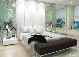 2014现代风格小户型家庭装修卧室实景图
