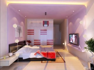现代简约风格60平方两室一厅卧室设计效果图