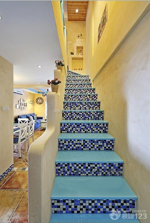 地中海风格小户型跃层楼梯装修效果图