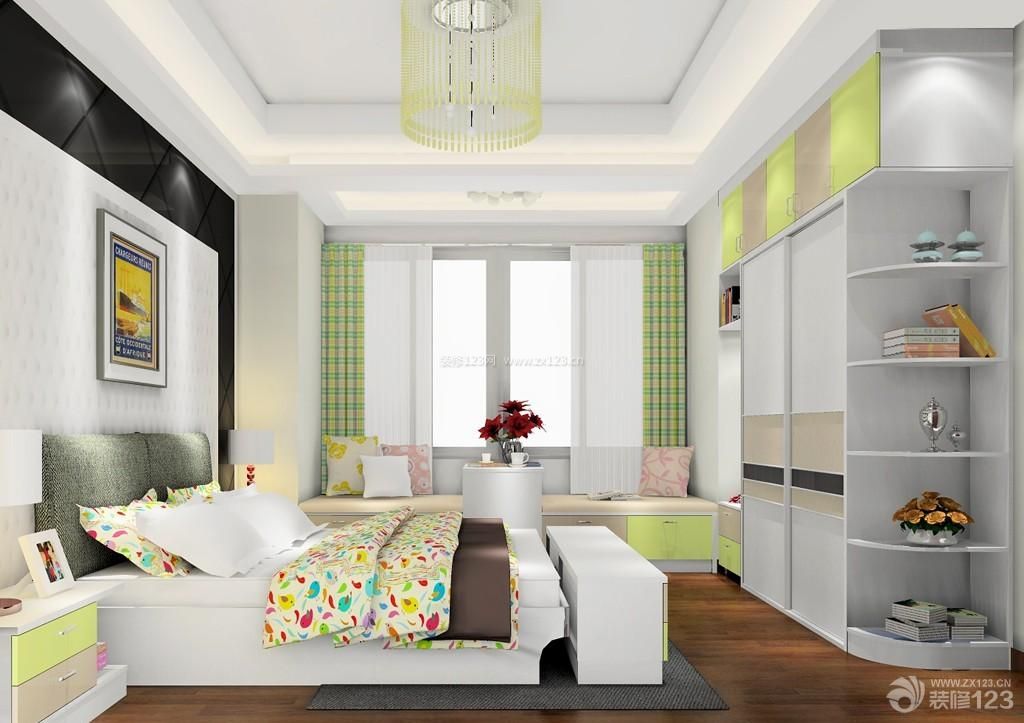 简约室内设计90平米三室两厅最新卧室装修效果图