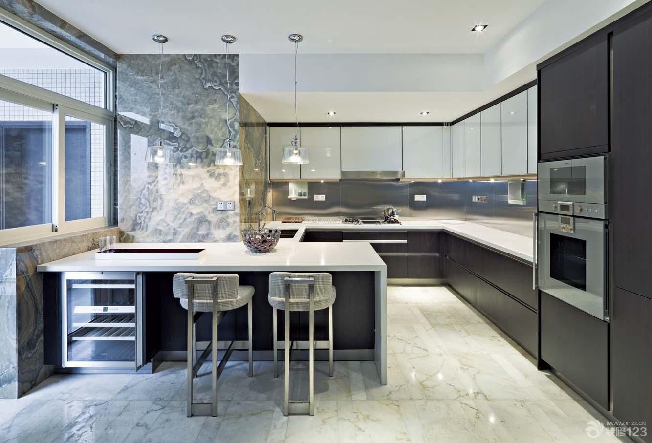现代简约风格80平米两室一厅家装厨房设计效果图