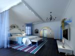 地中海式装修风格70平米房屋两室一厅大卧室装修效果图