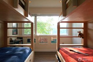 现代简约风格90平米三室一厅两卫双胞胎卧室装修设计效果图