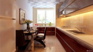 现代简约家装80平米房屋两室一厅厨房餐厅一体装潢效果图