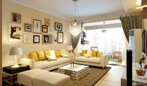 现代设计风格 90平米 三室一厅 客厅装修设计 沙发背景墙 