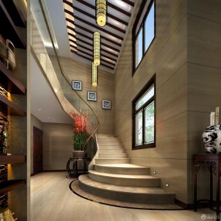 最新别墅室内楼梯装修设计效果图