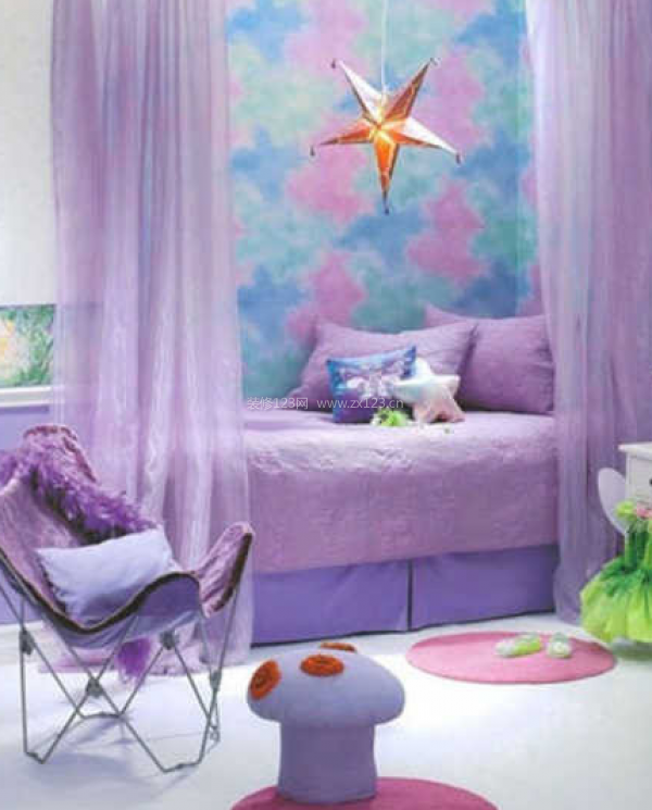 紫色小户型婚房装修设计,属于爱的成熟和朦胧