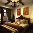 美式新古典风格主卧室床头背景墙装修效果图